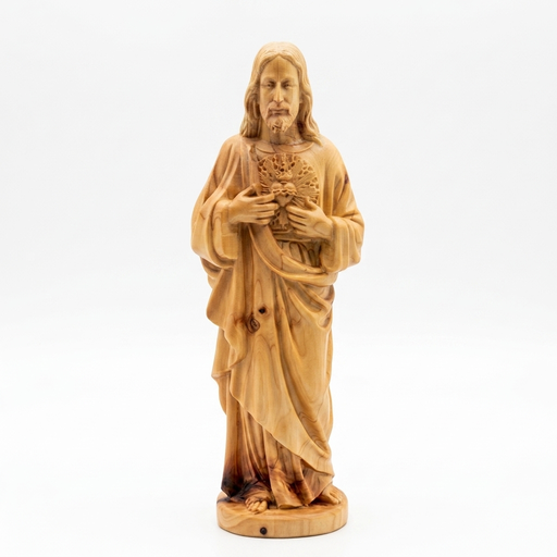 [ART-SAGRADOCORAZ-G] Sagrado Corazón de Jesús — Talla en madera