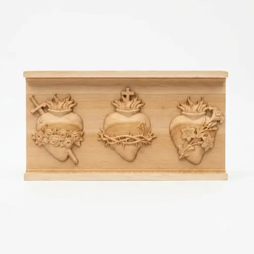 [ART-TRIOCOR] Trío de Corazones — relieve 2.5D